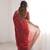 Red colour fendy satin sequins embroidered saree