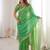 Green colour fendy satin sequins embroidered saree