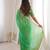 Green colour fendy satin sequins embroidered saree