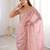 Pink colour fendy satin sequins embroidered saree