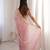 Pink colour fendy satin sequins embroidered saree
