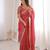 Rani pink colour fendy satin sequins embroidered saree