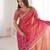 Rani pink colour fendy satin sequins embroidered saree