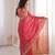 Rani pink colour fendy satin sequins embroidered saree