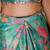 Green colour ready to wear floral chinon saree with mirror border