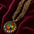 Multicolour multi-strand seed bead necklace with round tribal pendant, boho style
