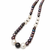Beaded pearl necklace, multicolour, freshwater pearls with moonstone and black onyx, gold-tone clasp, elegant jewellery