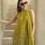Women's Beautiful Embroidery Work French Crepe Fabric Straight Kurta Sharara and Dupatta Set