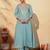 Women's Beautiful Embroidery Work Viscose Silk Fabric Flared Anarkali Pant and Dupatta Set