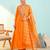 Women's Beautiful Embroidery Work Viscose Silk Fabric Flared Anarkali Pant and Dupatta Set