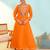 Women's Beautiful Embroidery Work Viscose Silk Fabric Flared Anarkali Pant and Dupatta Set