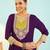 Women's Beautiful Embroidery Work Vichitra Silk Fabric Flared Anarkali Pant and Dupatta Set