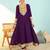 Women's Beautiful Embroidery Work Vichitra Silk Fabric Flared Anarkali Pant and Dupatta Set
