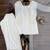 Off white crepe thread with sequin farshi salwar suit