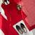 Red crepe thread with sequin farshi salwar suit