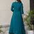 Women's Beautiful Embroidery Work Chinon Fabric Flared Anarkali Pant and Dupatta Set