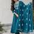 Women's Beautiful Embroidery Work Chinon Fabric Flared Anarkali Pant and Dupatta Set