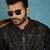 Mens silk blend black solid embroidered calf length straight kurta with trousers