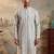Mens multi silk blend abstract printed kurta with trousers