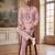 Mens lavender silk blend embroidered straight kurta with trousers
