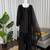Black crepe thread with sequin farshi salwar suit