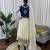 Off white chinon silk thread with sequin anarkali suit