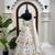 Off white georgette thread with sequin anarkali suit