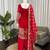 Red georgette thread with sequin  salwar suit