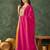 Women's Beautiful Embroidery Work Vichitra Silk Fabric Flared Anarkali Pant and Dupatta Set