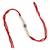 Designer pearl rakhi for brother - traditional pink bead thread