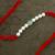 Designer pearl rakhi for brother - traditional aqua bead thread