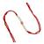 Designer pearl rakhi for brother - traditional peach bead thread