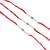 Designer pearl set of 3 rakhi for brother - traditional bead thread