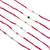 Designer pearl set of 6 rakhi for brother - traditional bead thread