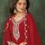 Women's Beautiful Embroidery Work Vichitra Silk Fabric Straight Kurta Sharara and Dupatta Set