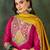 Women's Beautiful Embroidery Work Vichitra Silk Fabric Flared Anarkali Pant and Dupatta Set