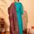 Women's Gorgeous Embroidery Work Silk Slub Fabric Flared Kurta Pant and Dupatta Set