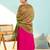 Women's Gorgeous Embroidery Work Silk Slub Fabric Flared Kurta Pant and Dupatta Set