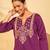 Women's Gorgeous Embroidery Work Silk Slub Fabric Flared Kurta Pant and Dupatta Set