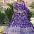 R blue viscose anarkali suit with embroidery sequin work