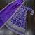 R blue viscose anarkali suit with embroidery sequin work