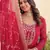 Pink georgette anarkali suit with embroidery sequin work