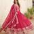 Pink georgette anarkali suit with embroidery sequin work