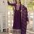 Purple georgette anarkali suit with embroidery sequin work