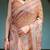 Brown color ready to wear saree with unstich blouse