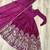 Purple silk anarkali suit with embroidery sequin work