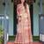 Peach color ready to wear saree with unstich blouse