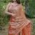 Coral colour barbari satin sequins work saree