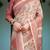 Peach color ready to wear saree with unstich blouse
