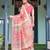 Rani pink color ready to wear saree with unstich blouse